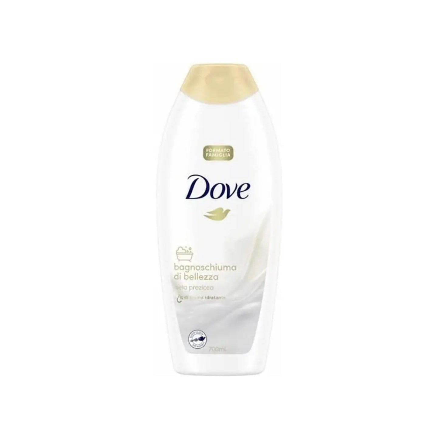 Dove Bagnoschiuma di Bellezza Seta Preziosa, 700ml - Formato Famiglia | Dove Beauty Bath Foam Precious Silk, 700ml