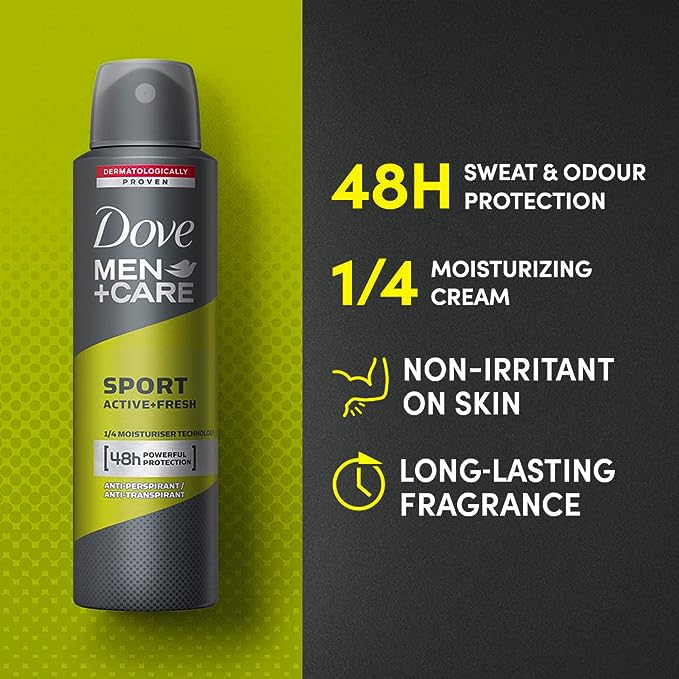 Dove Men +Care Anti-Perspirant Deodorant Spray Sport Active Fresh 150Ml