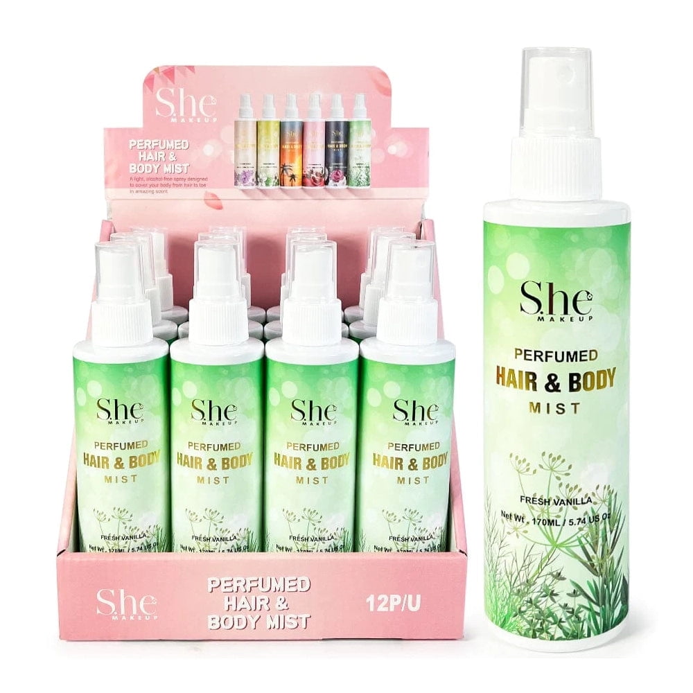 S.HE BODY MIST FRESH VANILLA, Pack of 1