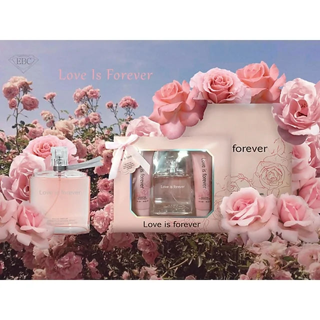 EBC Perfume Love Is Forever Perfume Set, Perfume, Shower Gel & Body Lotion