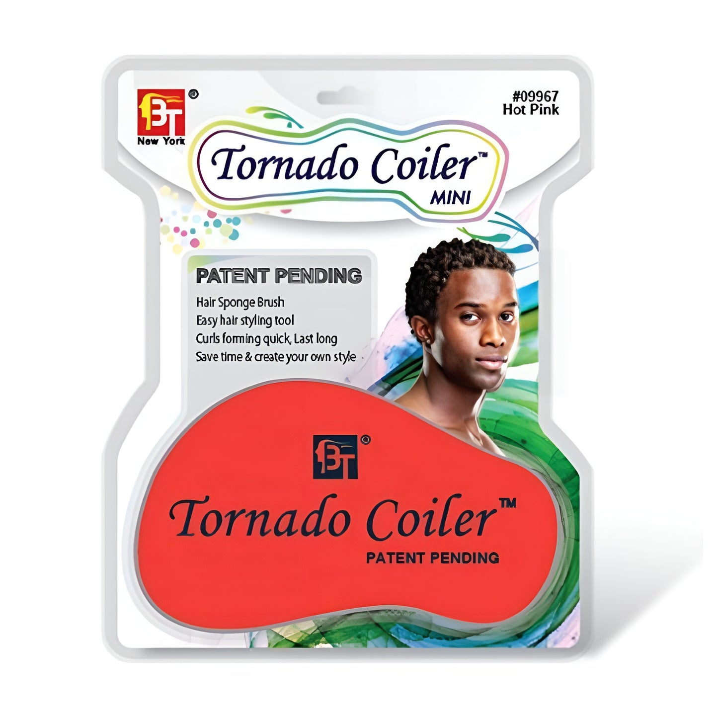 Tornado Coiler Hair Brush Sponge | Hot pink | 6mm Holes