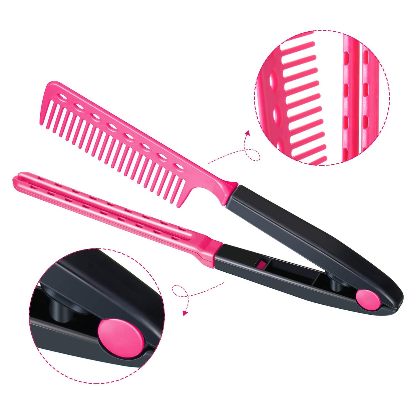 Flat Iron Comb Straightening Comb | V-shaped