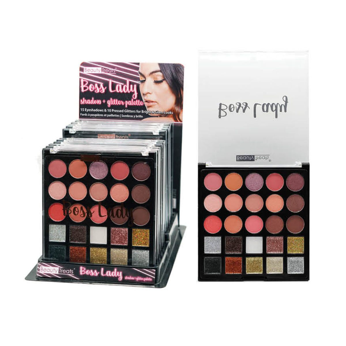 BEAUTY TREATS BOSS LADY SHADOW & GLITTER PALETTE