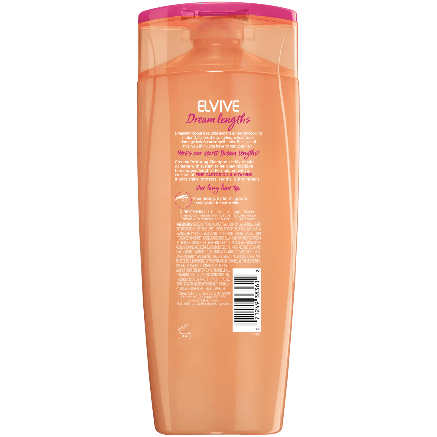 L'Oreal Paris Elvive Dream Lengths Restoring Shampoo, 12.6 fl oz