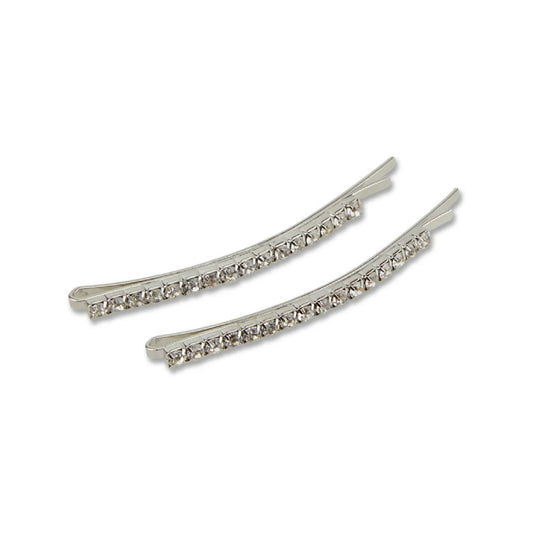 ALLURE R.HINESTONE WIDE BOBBY PINS