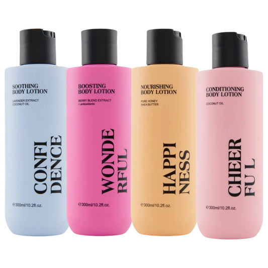 Luxury Body Lotion Collection – Confidence, Wonderful, Happiness, Cheerful