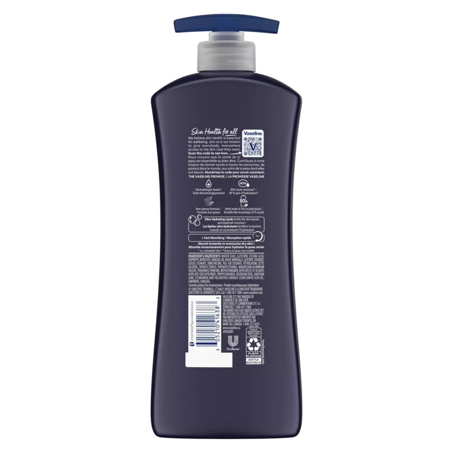 Vaseline Men Fast Absorbing 3-in-1 Lotion - 48H Hydration (20.3 oz)