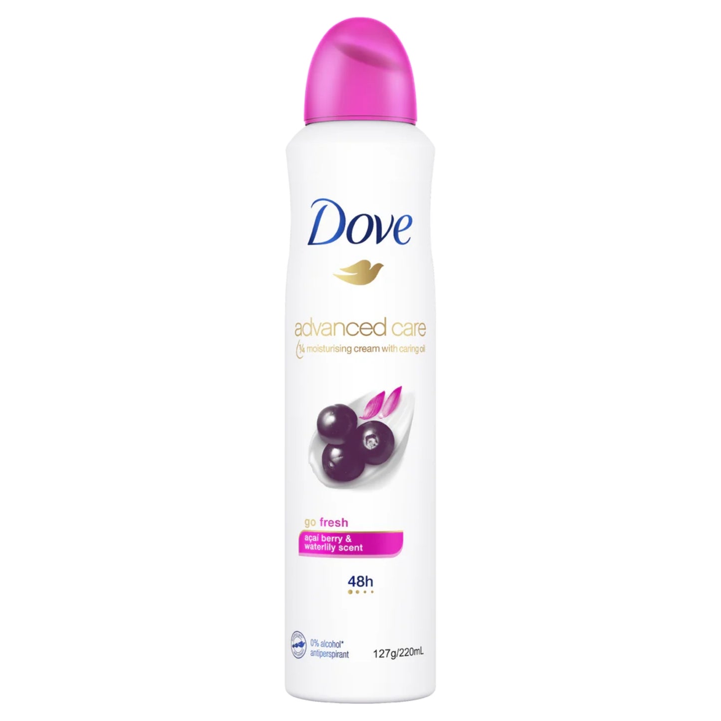 Dove Advanced Care Antiperspirant Spray - Acai Berry & Waterlily, 48H Protection (127g/220ml)
