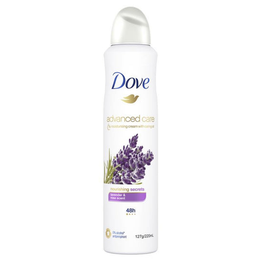 Dove Advanced Care Antiperspirant Spray - Lavender & Rose, 48H Protection (127g/220ml)