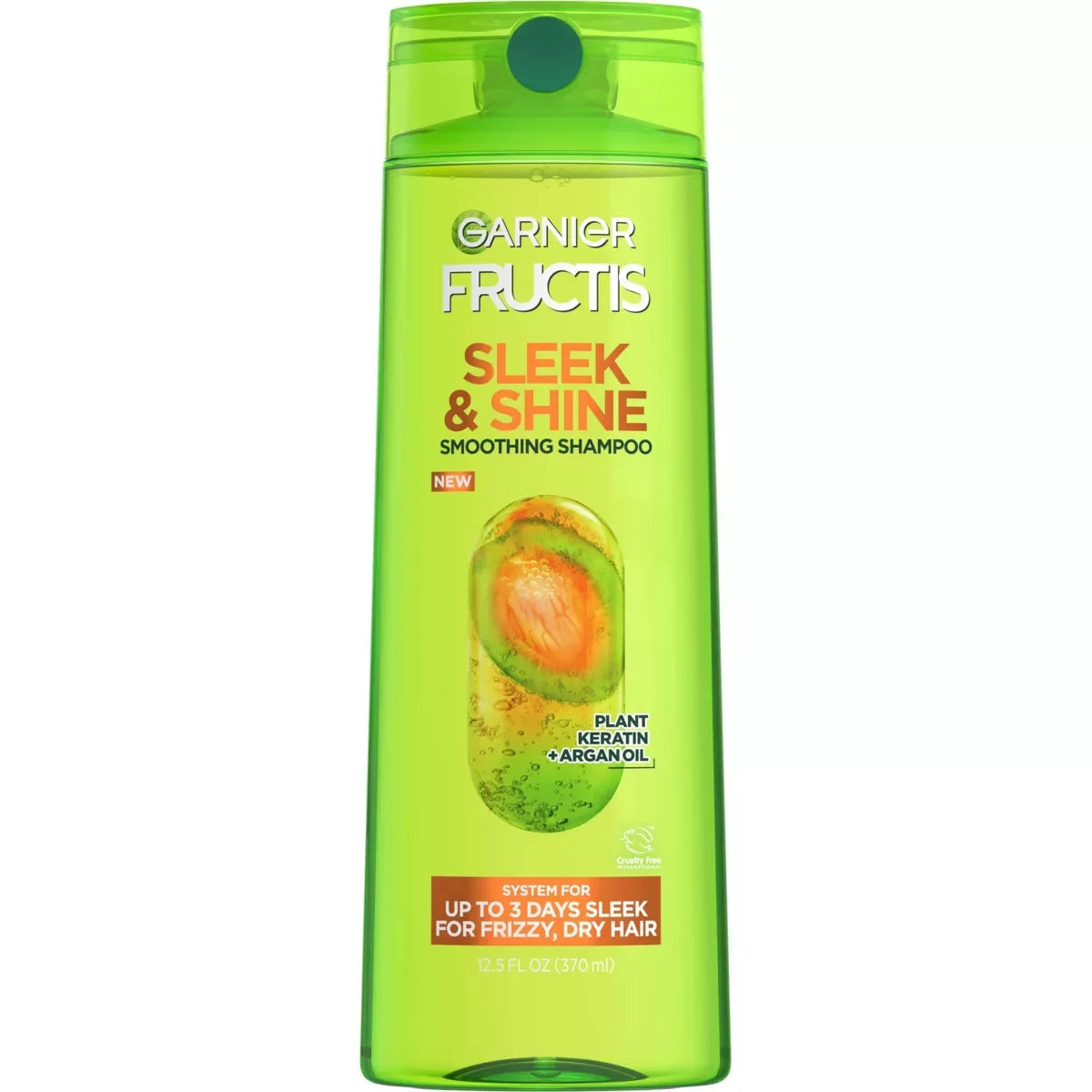 Garnier Fructis Sleek & Shine Fortifying Shampoo 12.5 fl. oz & Conditioner 12 fl. oz Set for Frizzy Hair, 2 Items per Pack