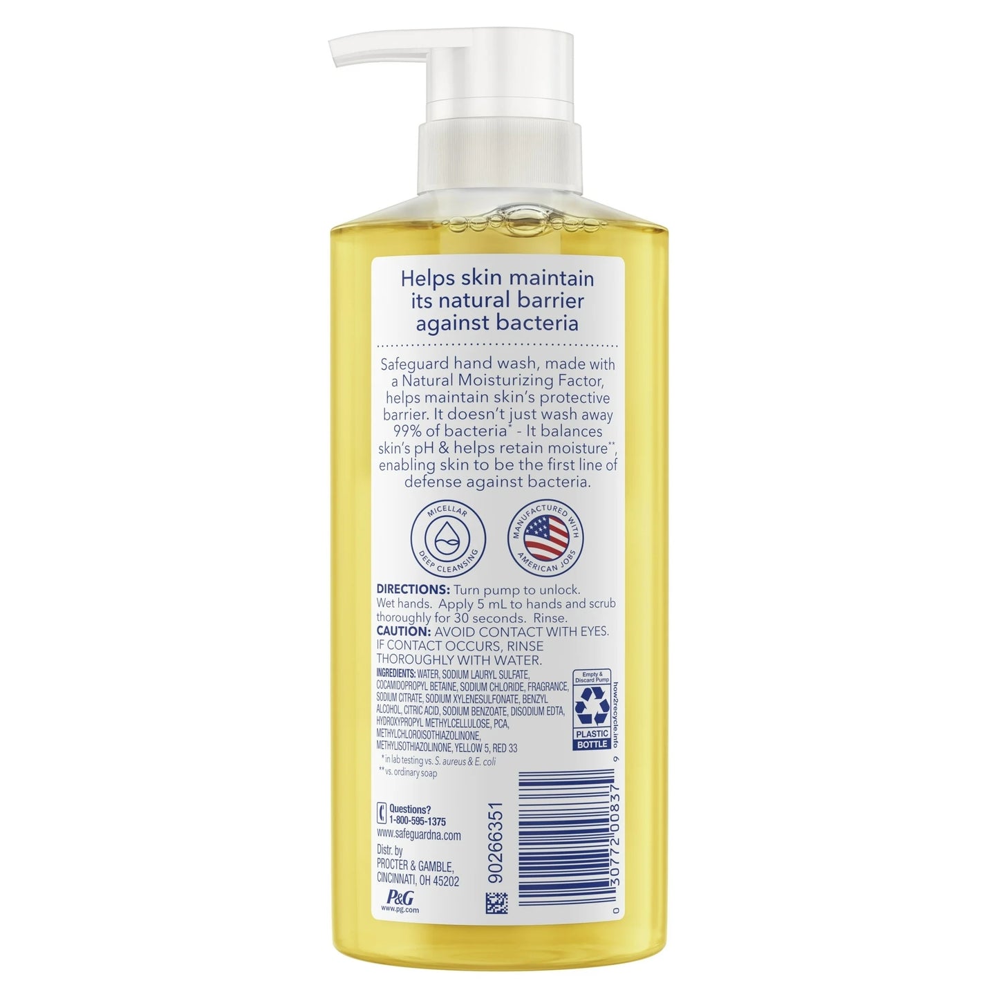 Safeguard Hydrating Hand Wash - Notes of Citrus, 15.5 fl oz (458ml)