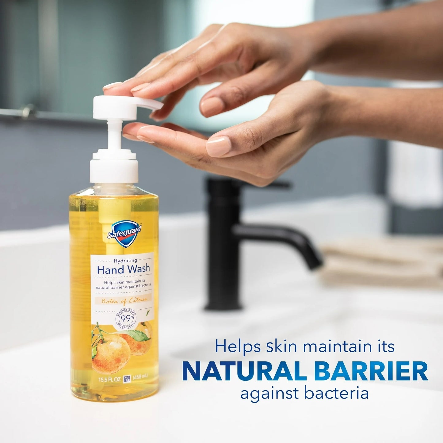 Safeguard Hydrating Hand Wash - Notes of Citrus, 15.5 fl oz (458ml)
