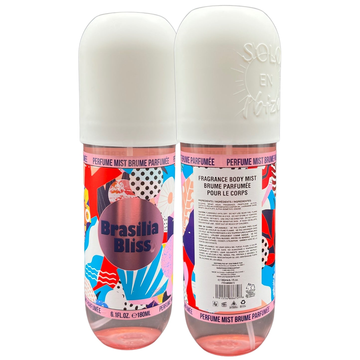 Solo en Ibiza 4-Piece Perfume Mist Collection: Brasilia Bliss, Rio Rose, Bahia Blossom & Cabana Cloud, 6.1 fl oz Each
