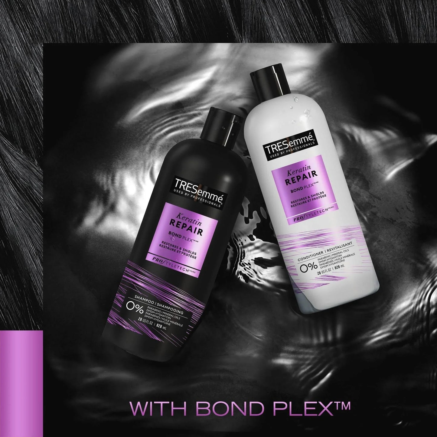 Tresemme Cruelty-free Keratin Repair Shampoo + Conditioner for Damaged Hair - 28 fl oz Each (Set of 2)