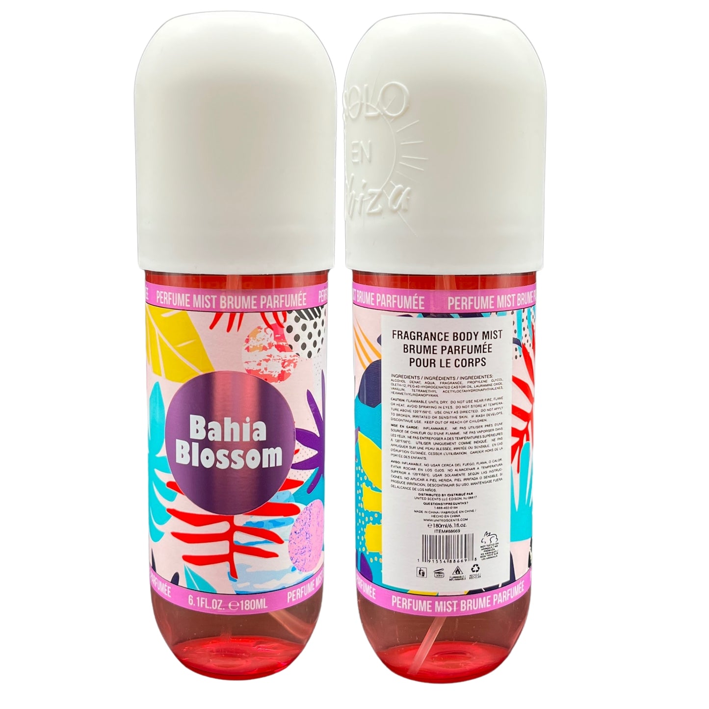 Solo en Ibiza 4-Piece Perfume Mist Collection: Brasilia Bliss, Rio Rose, Bahia Blossom & Cabana Cloud, 6.1 fl oz Each