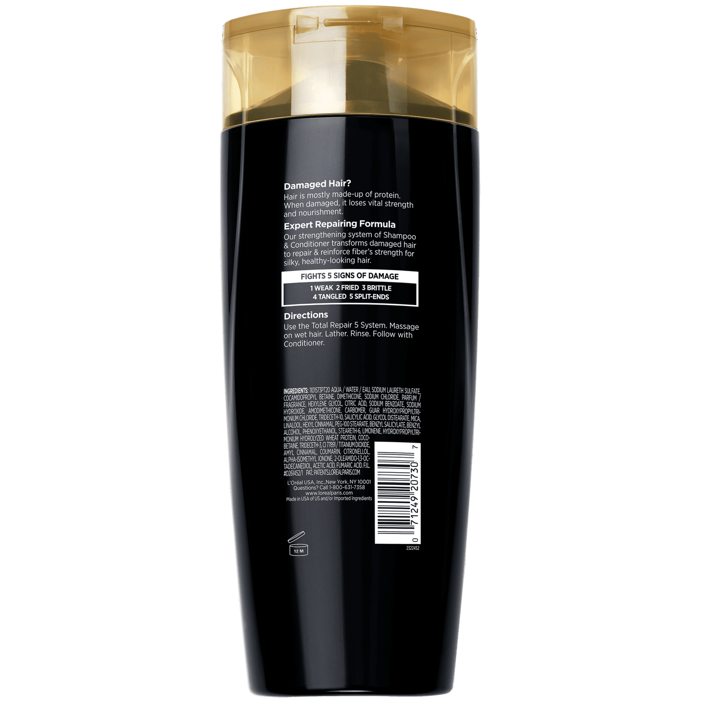L'Oreal Paris Elvive Total Repair 5, Floral Creamy & Juicy Green Scent, 12.6 fl oz