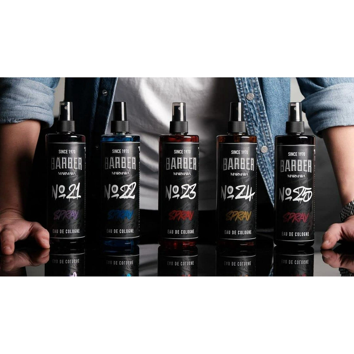 Barber Marmara Eau de Cologne Pump Spray Grafitti After Shave Men's Fragrance , Pack of 2