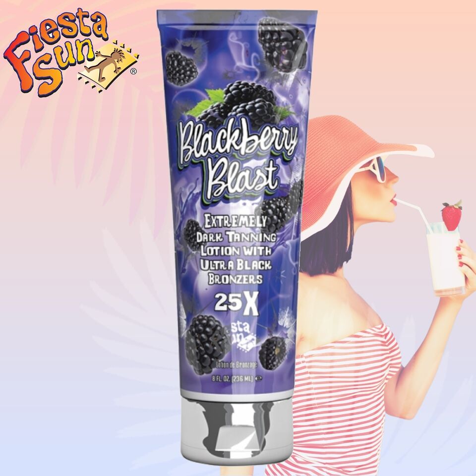 Fiesta Sun BLACKBERRY BLAST 25x Bronzer Tanning Lotion 240ml |Pack of 2