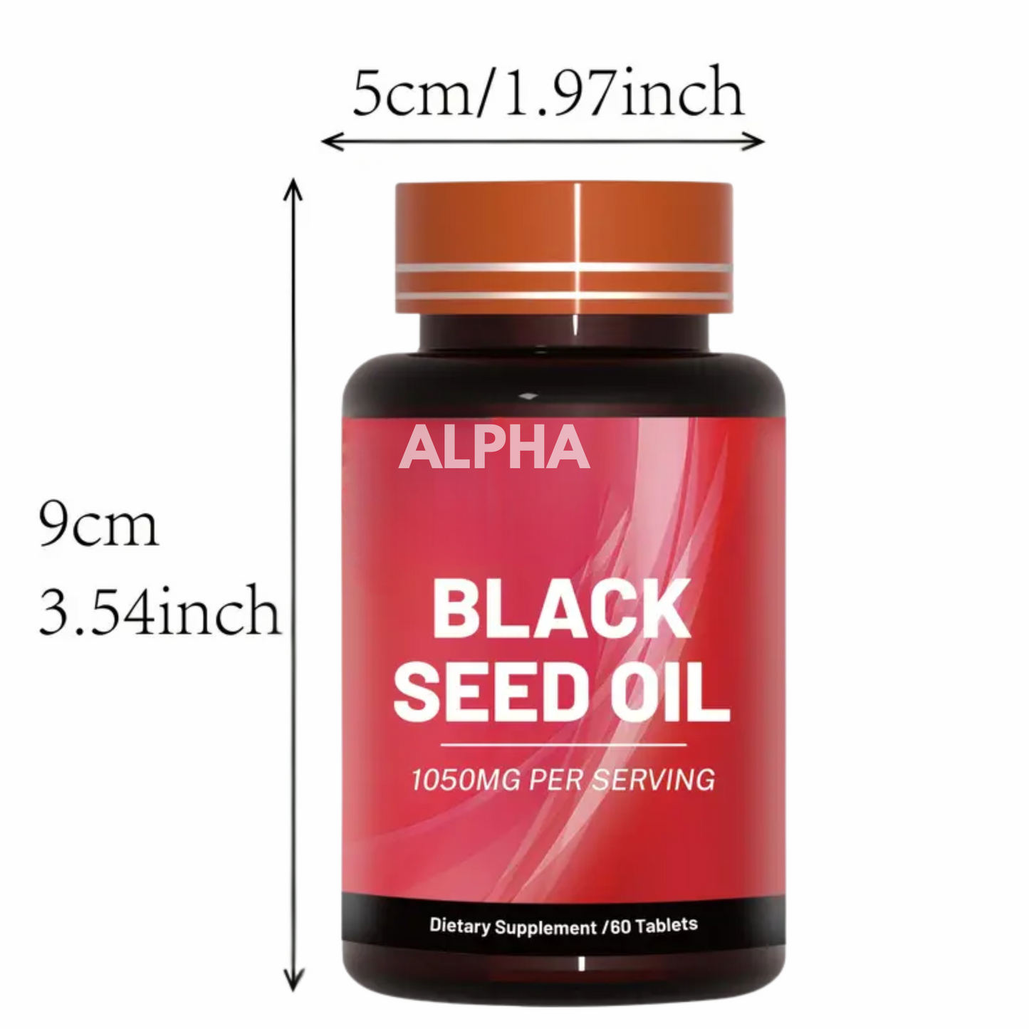 Black Seed Oil – 1050mg per Serving – Dietary Supplement (60 Tablets)