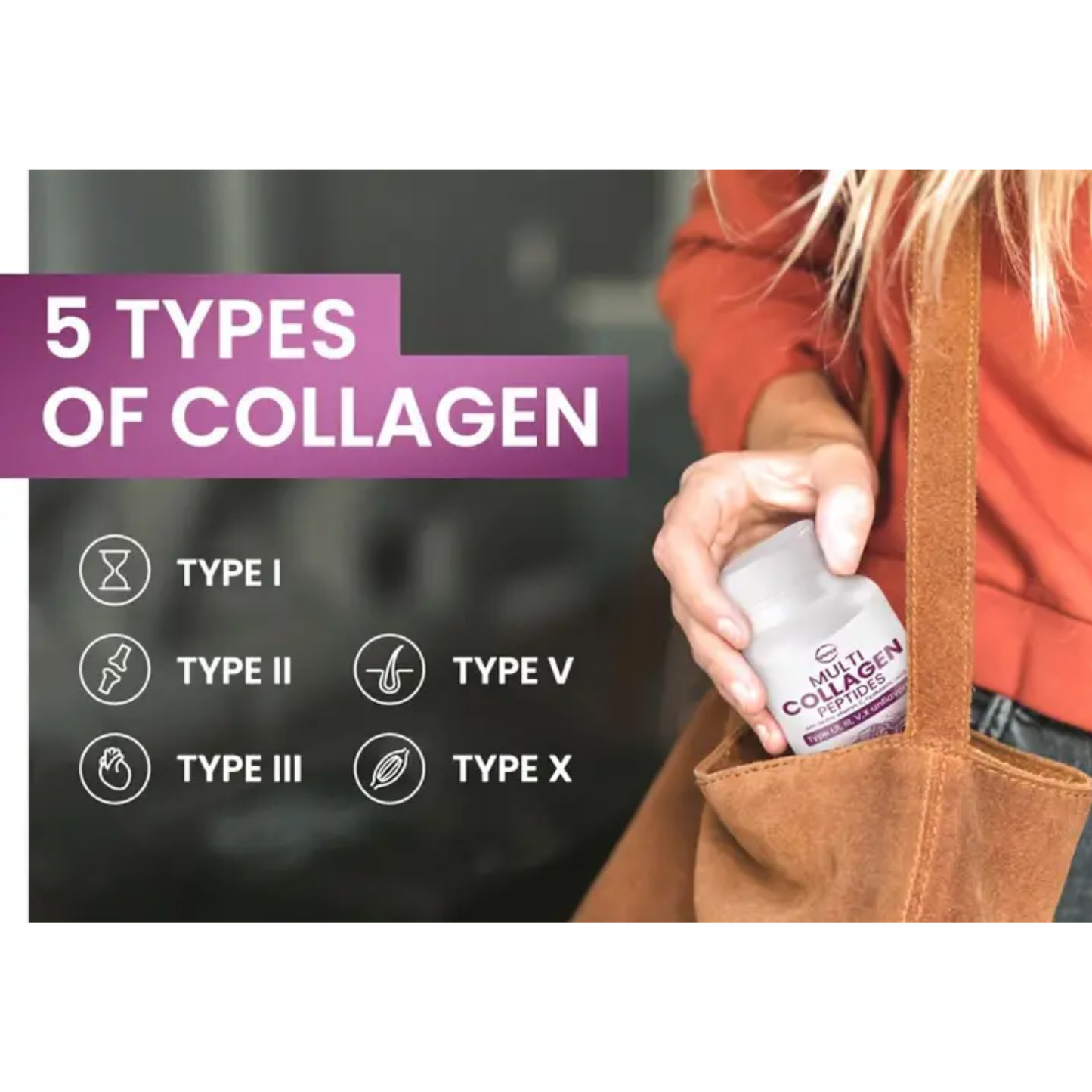 Multi Collagen Peptides – Type I, II, III, V, X – Unflavored, 90 Multi Collagen Pills – Grass Fed, with Biotin, Vitamin C, & Hyaluronic Acid, 3,300mg Per Serving