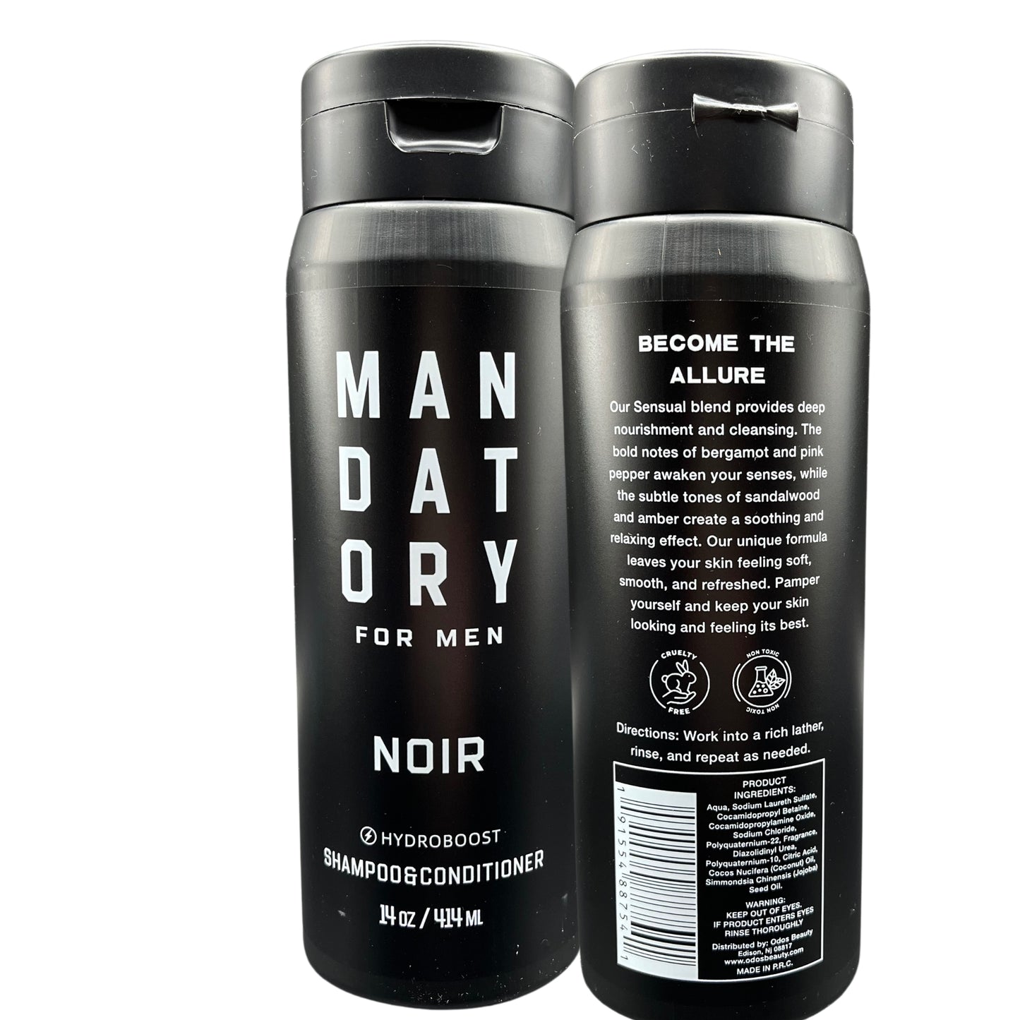 Mandatory for Men 4-Piece Shampoo & Conditioner Set: Paragon, Noir, Azure & Aurum, 14 fl oz Each