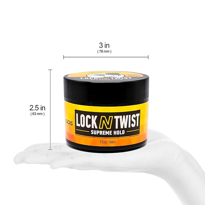 AllDay Locks Lock N Twist | Locking Gel, Re-Twist Locks, Supreme Hold | Smooths & Tames Frizz, Flake Free, Soft Finish | 5 oz
