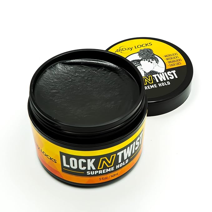 AllDay Locks Lock N Twist | Locking Gel, Re-Twist Locks, Supreme Hold | Smooths & Tames Frizz, Flake Free, Soft Finish | 5 oz