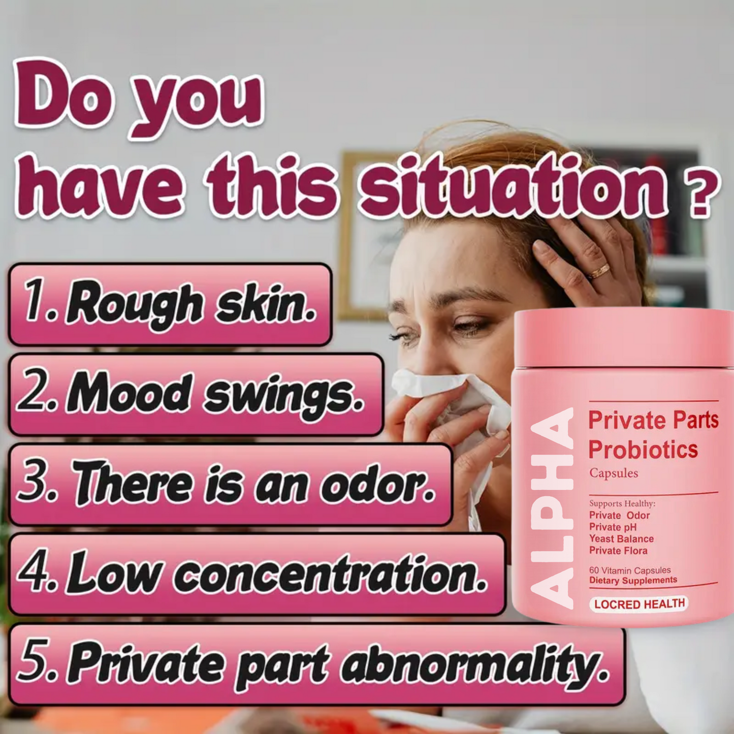 Alpha Private Parts Probiotics Capsules – 60 Count