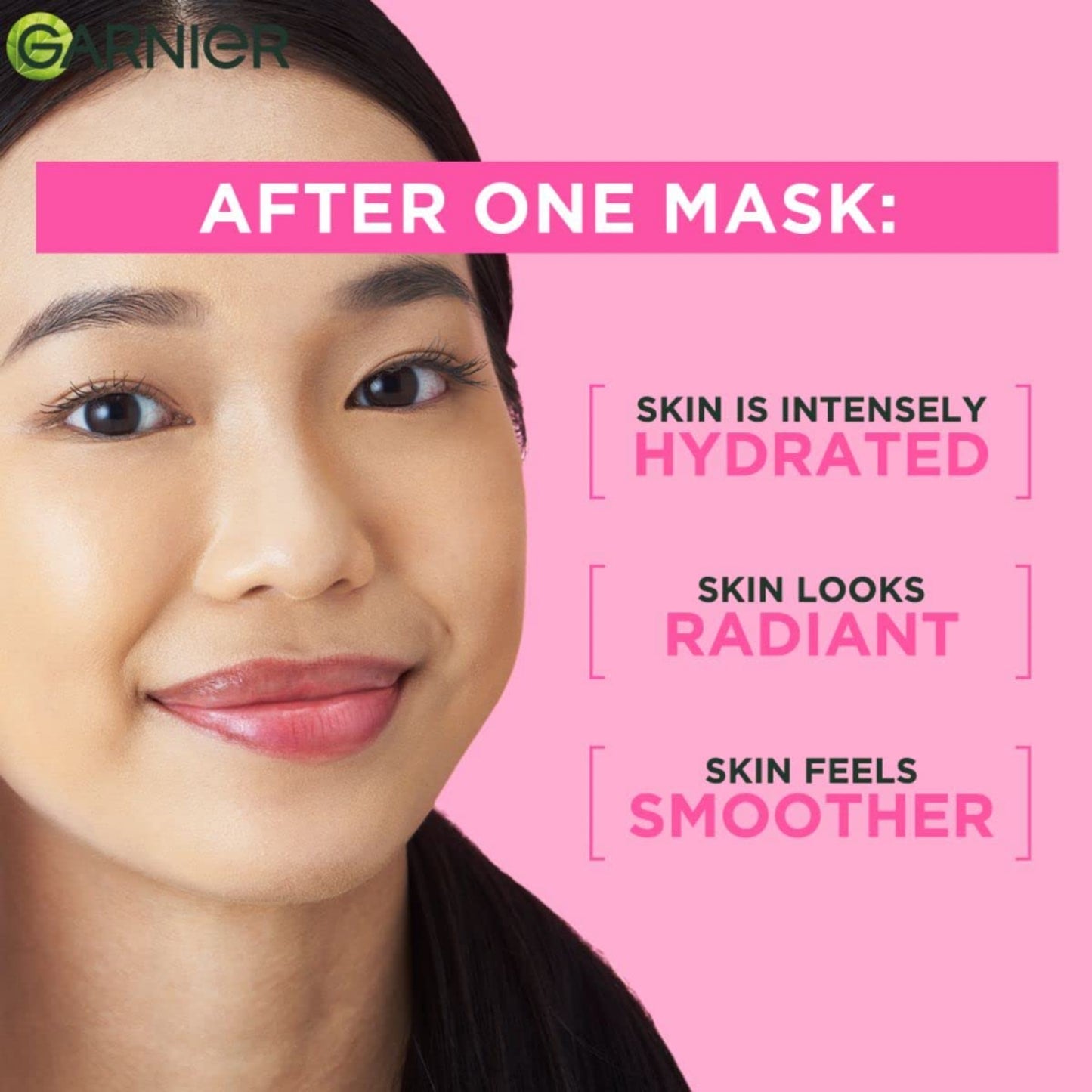 Garnier Skin Naturals Sakura Glow Hyaluron Serum Mask, 15 min - Hydrates & Makes Dull Skin Glow