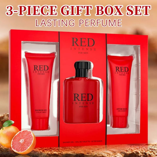 Red Intense 3-Piece Gift Box Set – Long-Lasting Perfume for Men