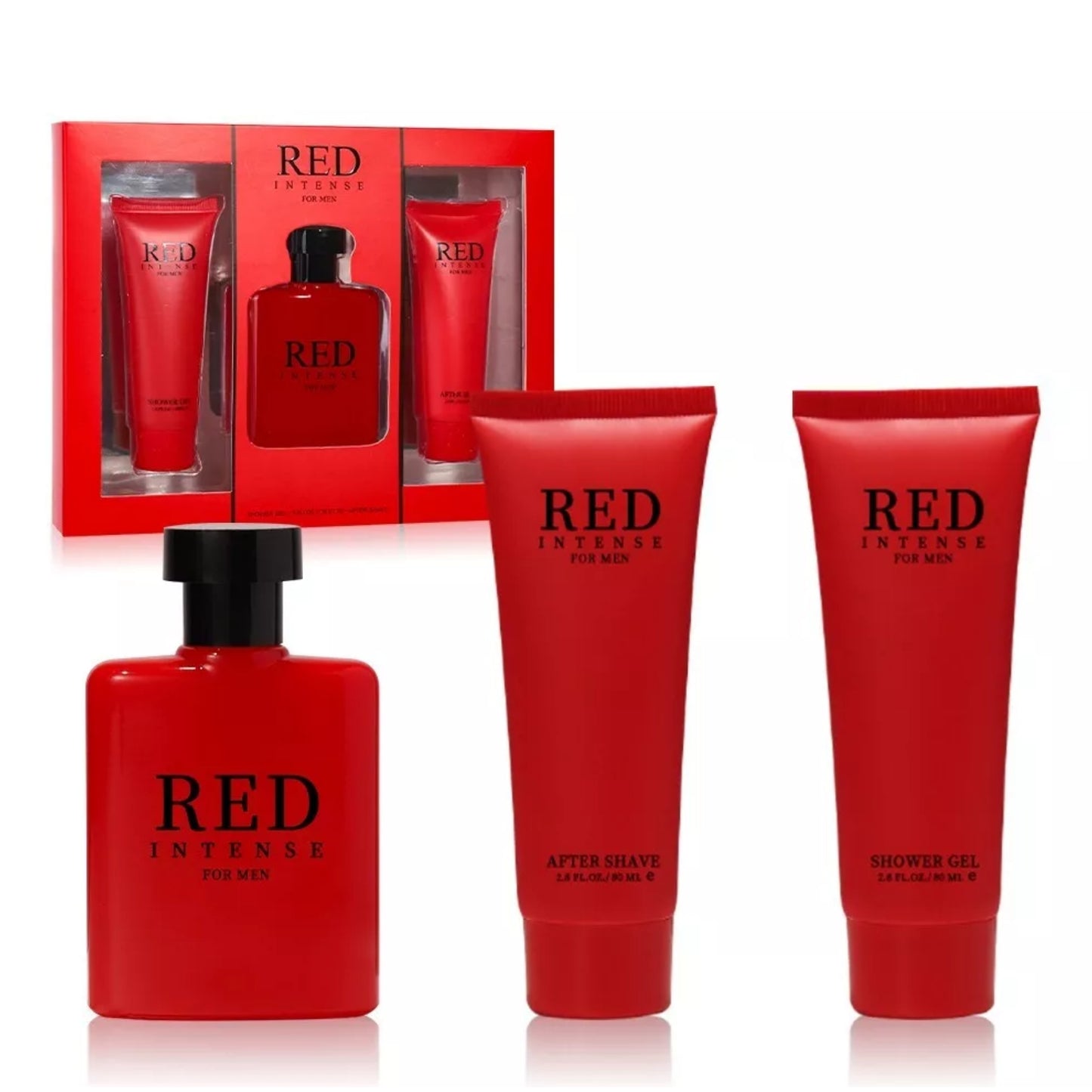 Red Intense 3-Piece Gift Box Set – Long-Lasting Perfume for Men