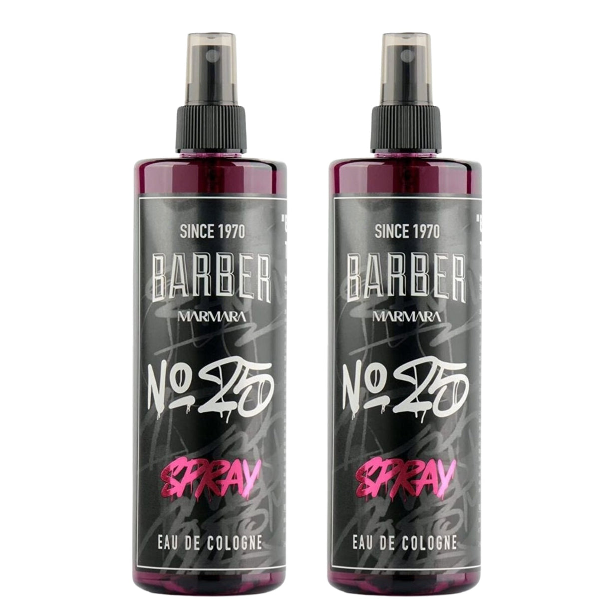 Barber Marmara Eau de Cologne Pump Spray Grafitti After Shave Men's Fragrance , Pack of 2