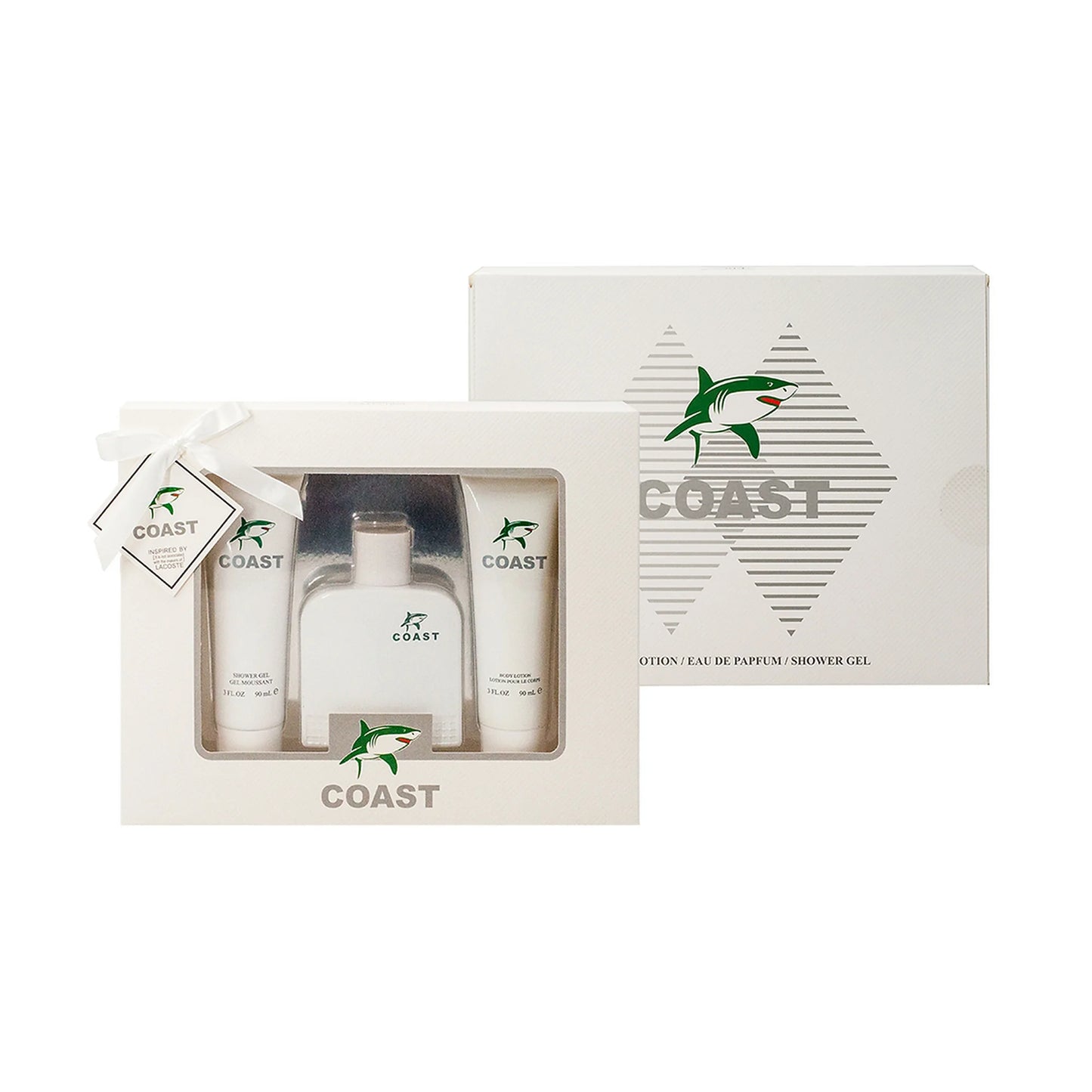 EBC Perfume Coast White Perfume Set, Perfume, Shower Gel & Body Lotion, For Men