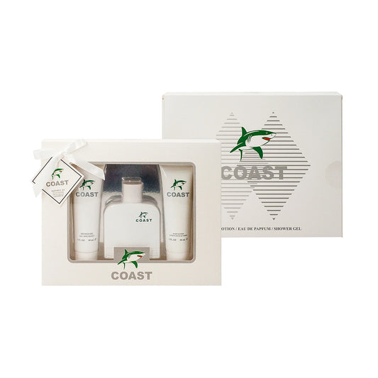 EBC Perfume Coast White Perfume Set, Perfume, Shower Gel & Body Lotion, For Men