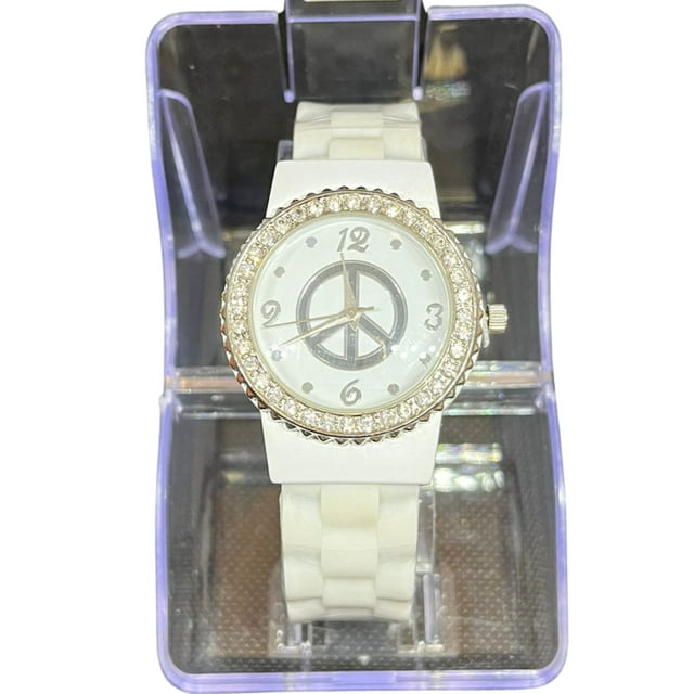 Fancy Watches for Girls with Peace Sign, 1 Pc per Pack, Available in 4 different colors