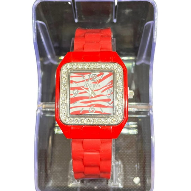 Fashion Watch for Women, Zebra, Silicone Band |Available in 11 different colors