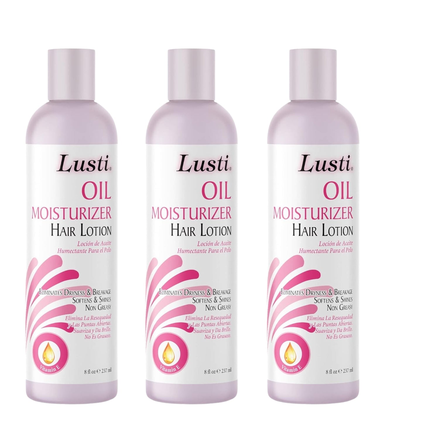 Lusti Oil Moisturizer Hair Lotion, 8 fl oz Each, Pack of 3