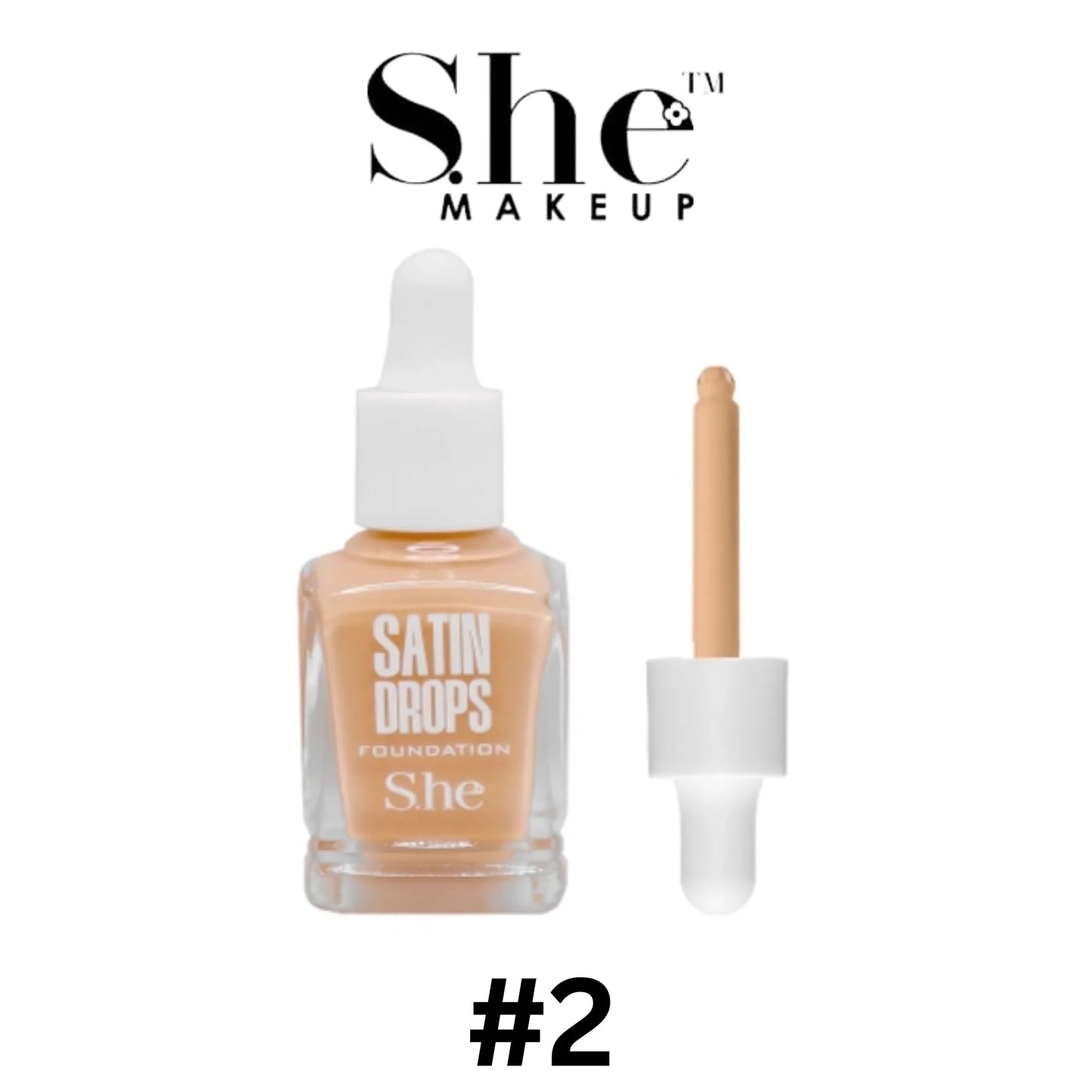 Makeup S.HE Drops Satin Foundation, 1 Pc Per Pack