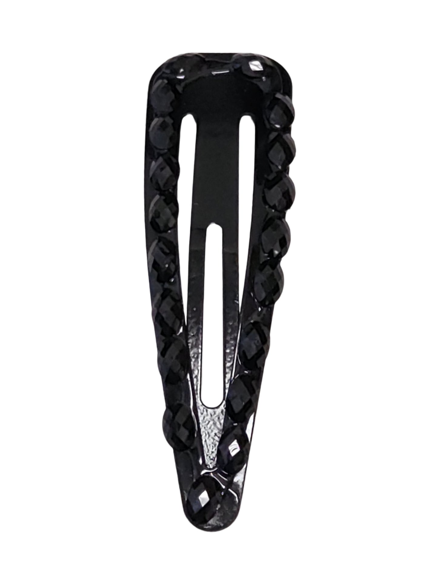 Black R.hinestone Hair Clip Set