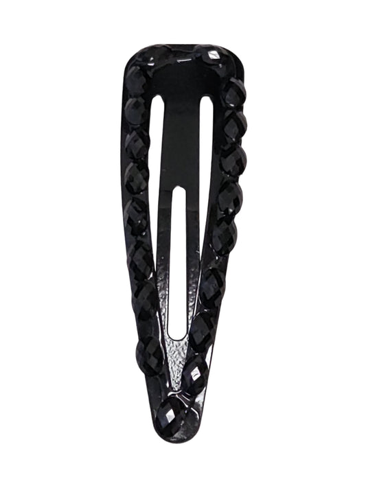 Black R.hinestone Hair Clip Set
