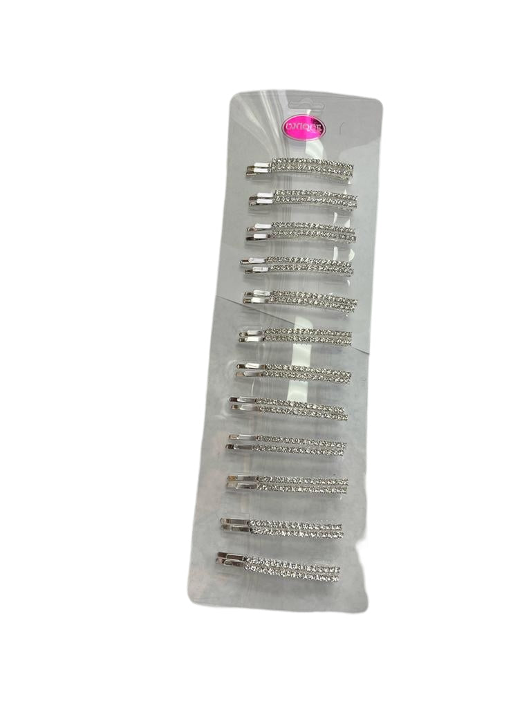 ALLURE R.HINESTONE WIDE BOBBY PINS