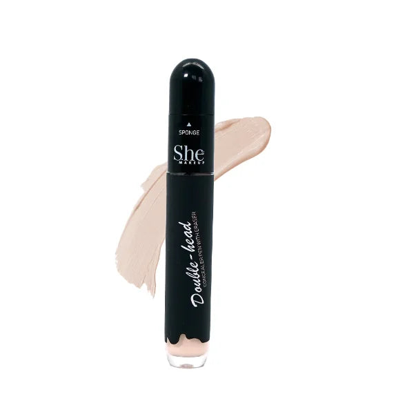 S.HE Makeup Double Head Concealer Pen With Eraser, 1 Pc per Pack, Variant Colors