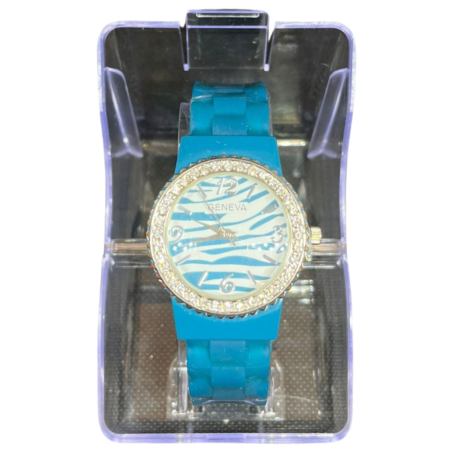 Trendy Girls & Women's Watch, Round with Strass, 1 Pc per Pack, Dark Blue