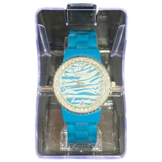 Trendy Girls & Women's Watch, Round with Strass, 1 Pc per Pack, Dark Blue