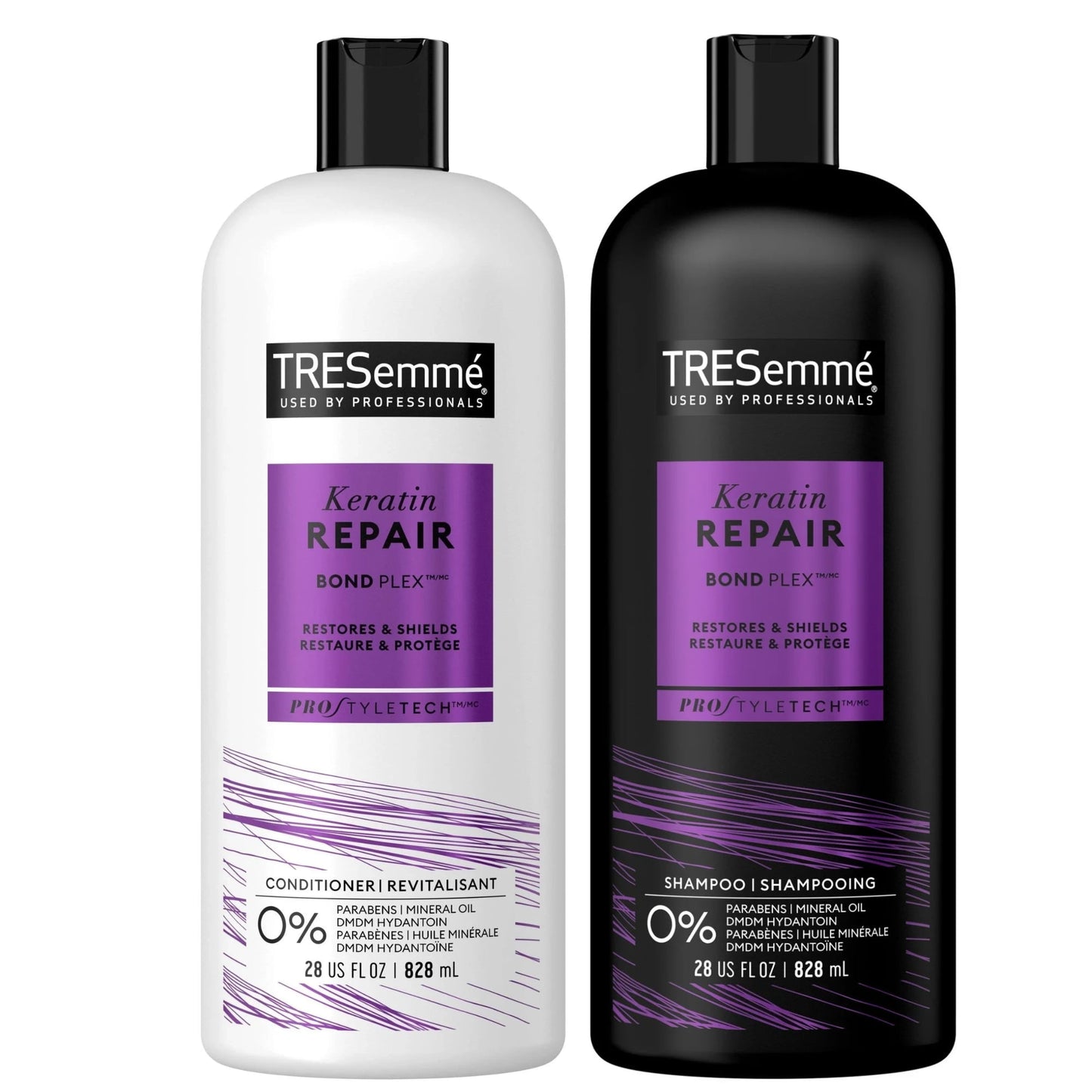 Tresemme Cruelty-free Keratin Repair Shampoo + Conditioner for Damaged Hair - 28 fl oz Each (Set of 2)