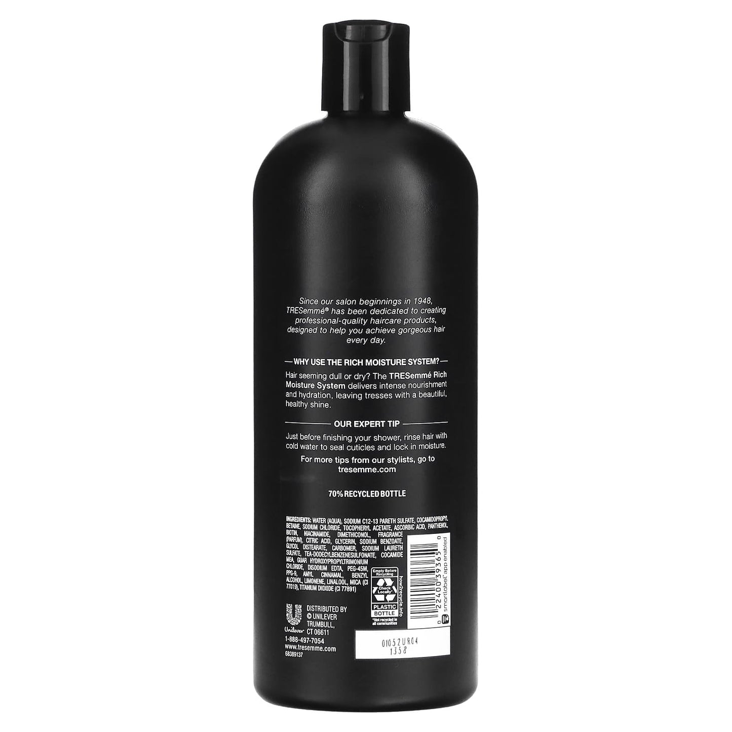 TRESemmé 24 Hour Body Shampoo + Rich Moisture Shampoo for All Hair Types, 28 oz Each, Set of 2, for Adults