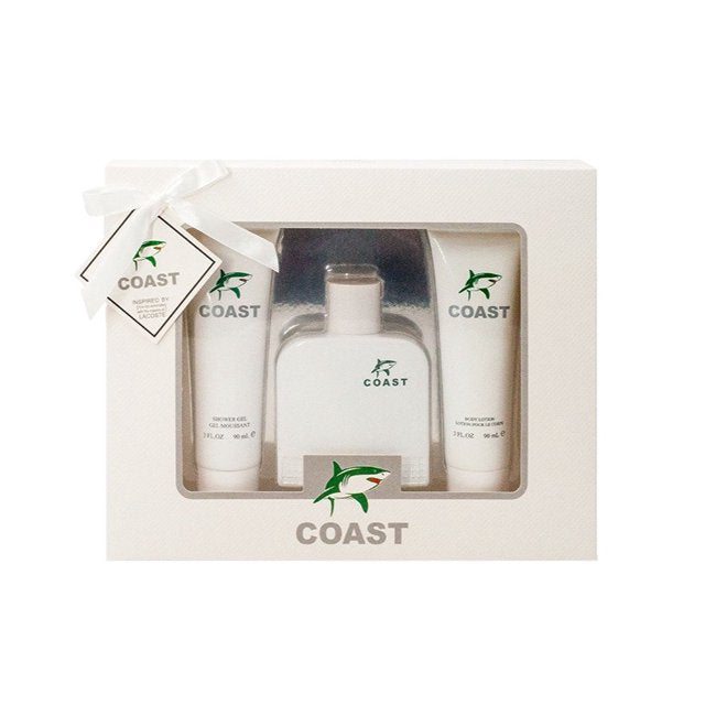 EBC Perfume Coast White Perfume Set, Perfume, Shower Gel & Body Lotion, For Men