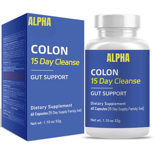 Colon 15 Day Cleanse Capsules – Gut Support Supplement with Cascara Sagrada, Psyllium Husk, and Flaxseed – 60 Capsules for Detox and Digestive Health