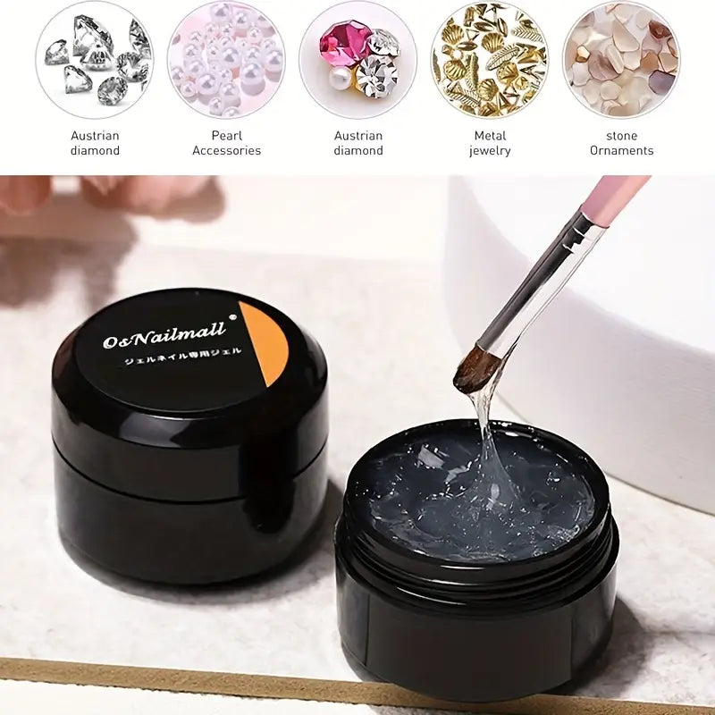 10ml Super Strong Nail Glue: Ideal for Acrylic Nails, Nail Tips, Press On Nails, Gems, and R.hinestones - Perfect for Home Salon Nail Art DIY