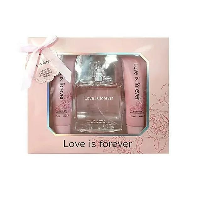 EBC Perfume Love Is Forever Perfume Set, Perfume, Shower Gel & Body Lotion